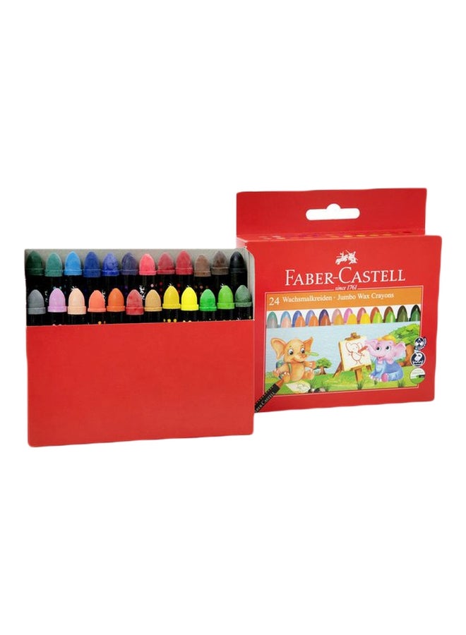 فابير كاستل 24 قطعة من طقم ألوان شمعية متعدد الألوان - Image 1