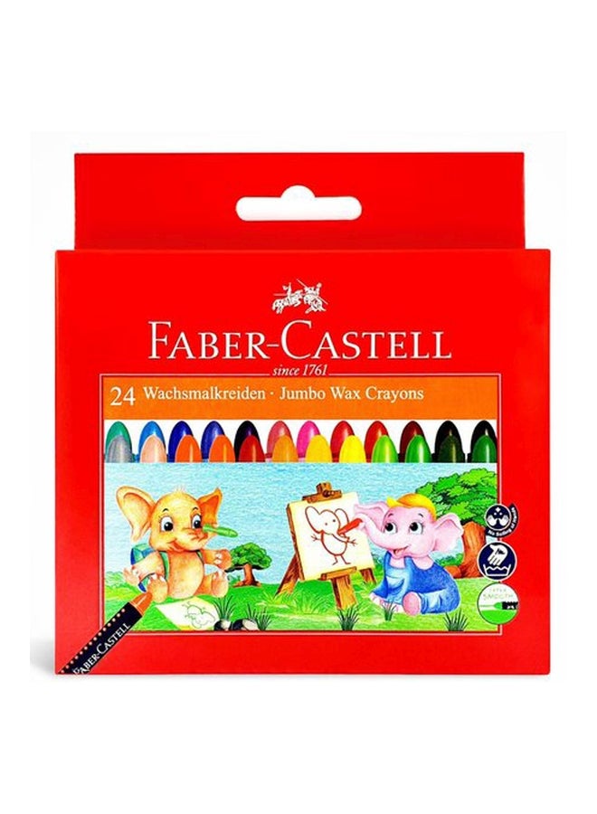 فابير كاستل 24 قطعة من طقم ألوان شمعية متعدد الألوان - Image 3