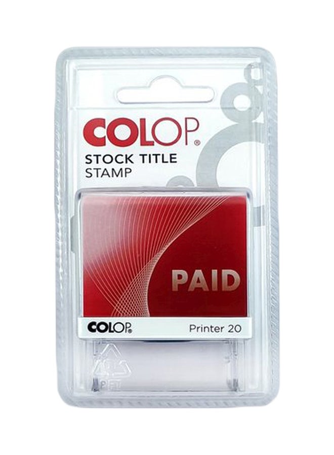 Colop Stock Title Stamp Red - Image 1
