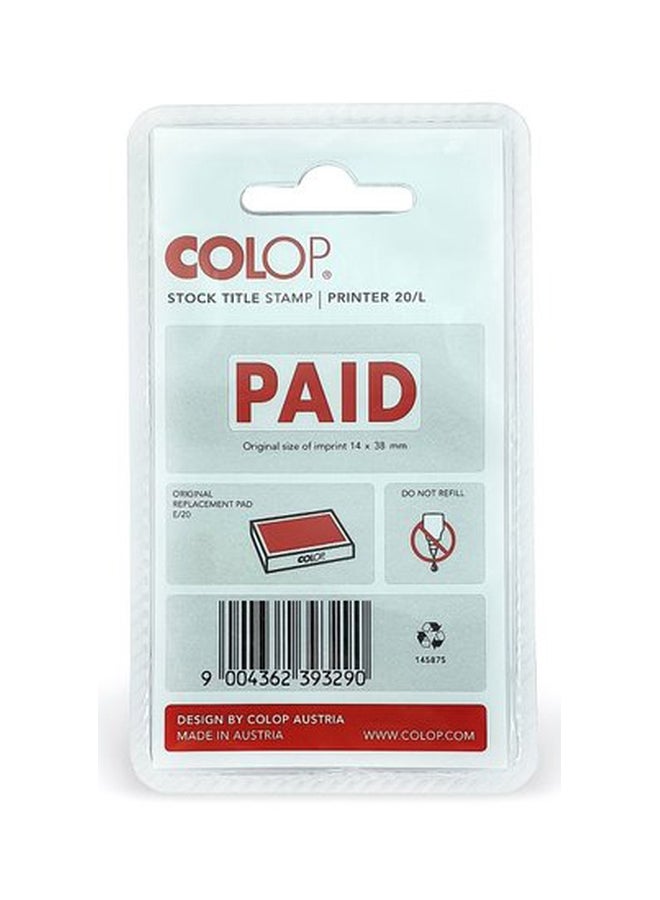 Colop Stock Title Stamp Red - Image 2