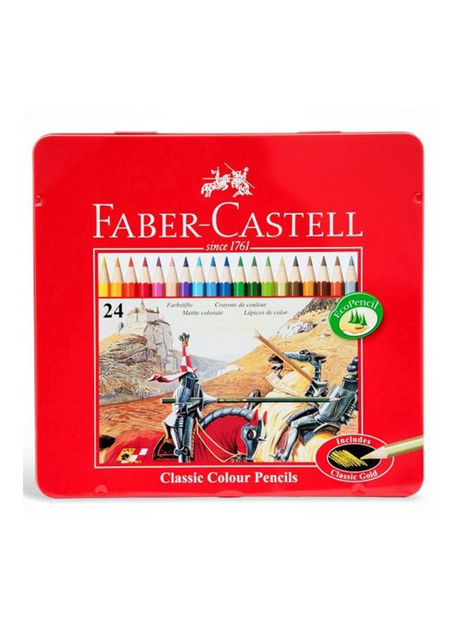 FABER-CASTELL - 24-Piece Colour Pencil Set With Tin Multicolour - Image 1