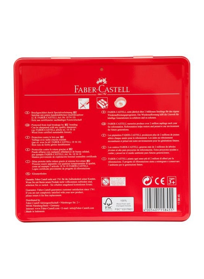 FABER-CASTELL - 24-Piece Colour Pencil Set With Tin Multicolour - Image 1