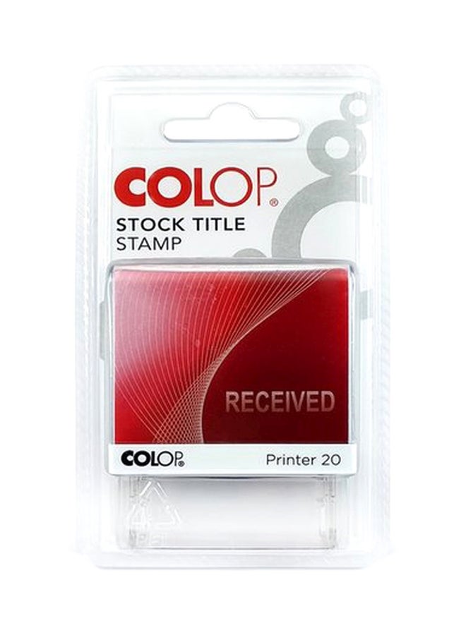 Colop Stock Title Stamp Red - Image 1