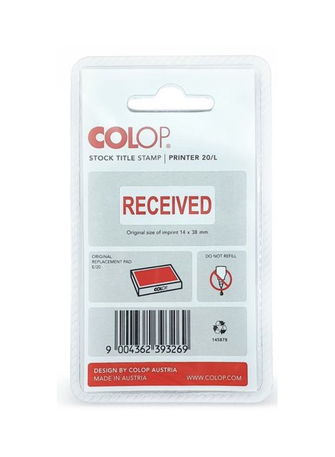 Colop Stock Title Stamp Red - Image 2