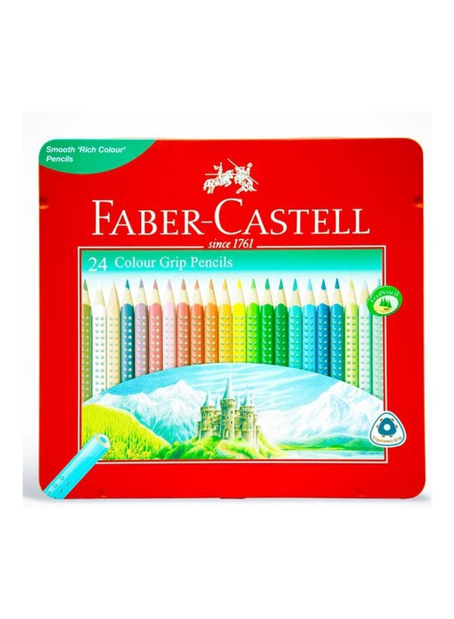 24-Piece Colour Pencil Set With Tin Multicolour - v1604085739/N41448656A_2