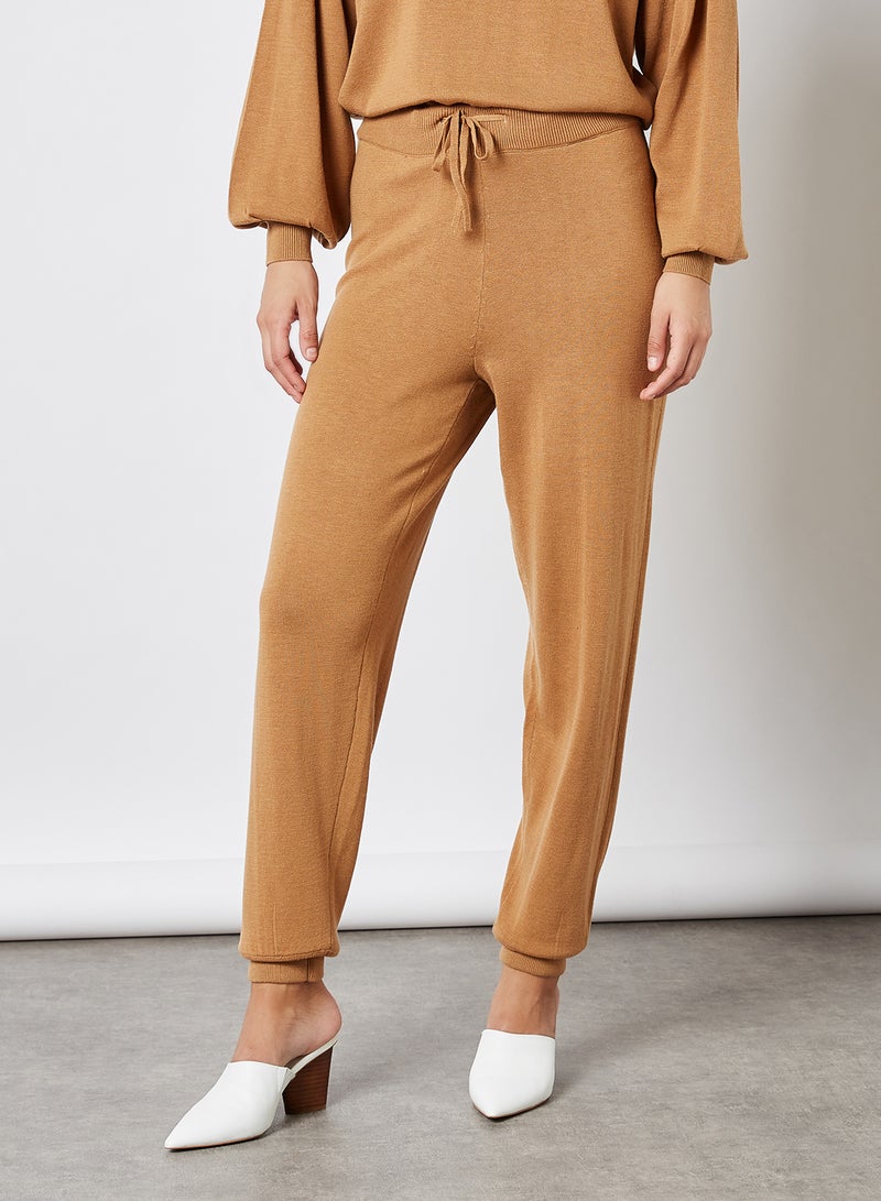 VERO MODA Muri Knit Pants Tobacco Brown  - Image 1