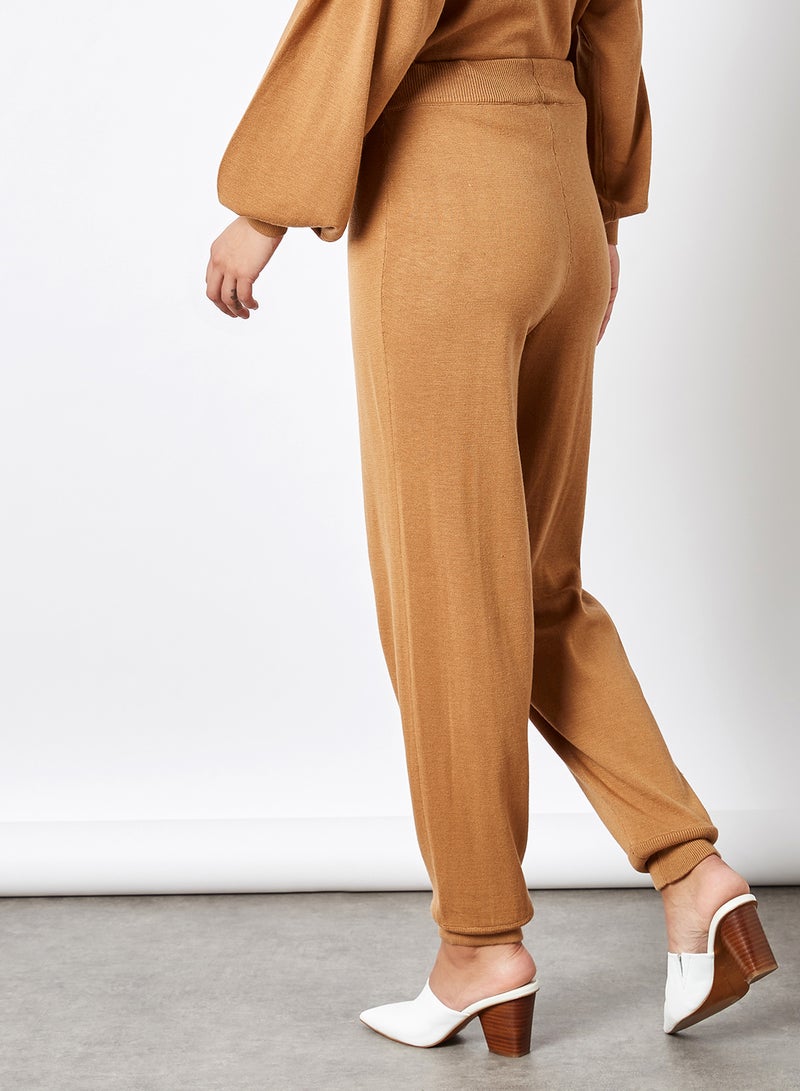 VERO MODA Muri Knit Pants Tobacco Brown  - Image 3