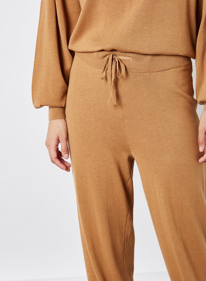 VERO MODA Muri Knit Pants Tobacco Brown  - Image 4