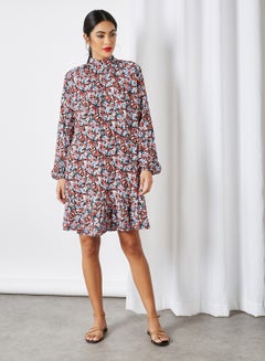 Y.A.S Carlton Mini Dress Black Flower Aop  - Image 1