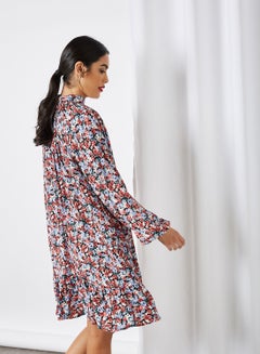 Y.A.S Carlton Mini Dress Black Flower Aop  - Image 3