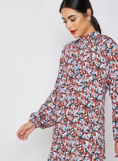 Y.A.S Carlton Mini Dress Black Flower Aop  - Image 4