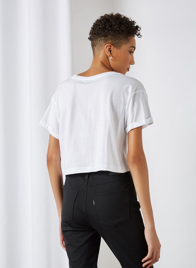 BRAVE SOUL Pocket Embroidered T-Shirt White  - Image 2