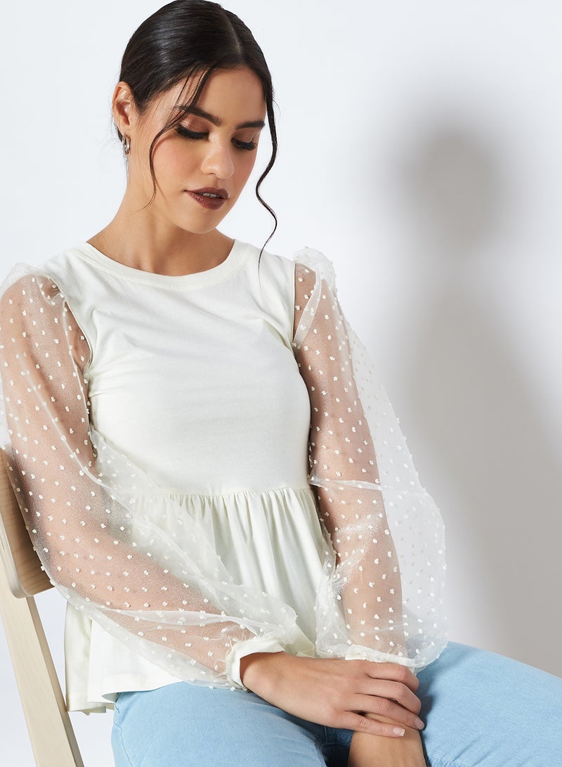 PIECES - Rillie Organa Blouse Cloud Dancer - Image 1