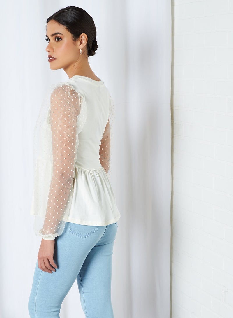 PIECES - Rillie Organa Blouse Cloud Dancer - Image 1
