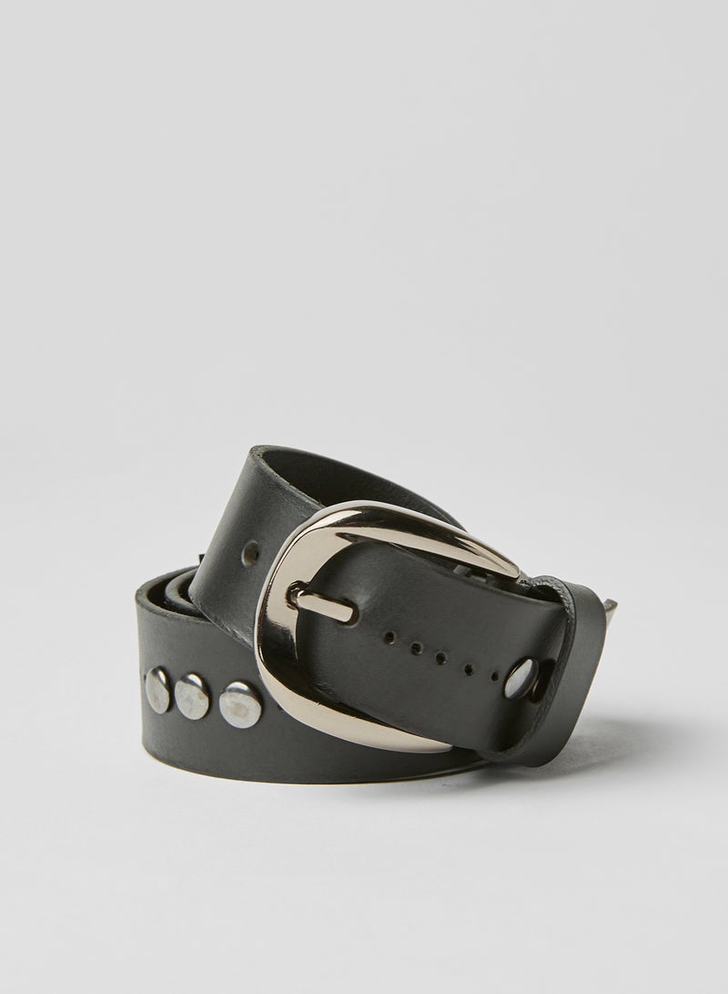 Leather Belt Black - v1604119020/N40664410V_1