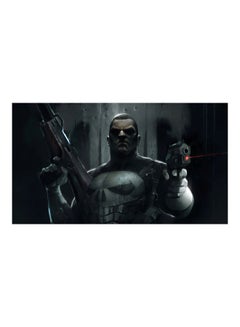 The Punisher Man Themed Canvas Print With Frame Black/Grey 70x39x3.5cm
