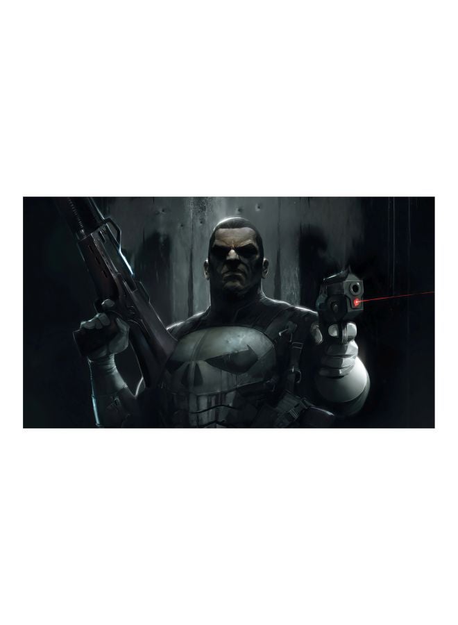 Generic - The Punisher Man Themed Canvas Print With Frame Black/Grey 70x39x3.5cm - Image 1