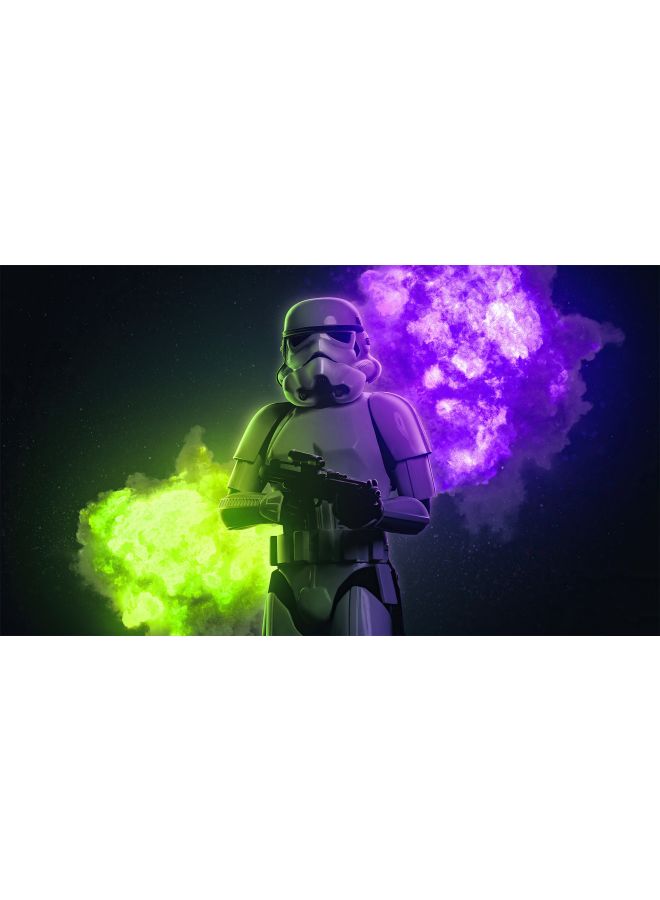 Generic - Imperial Stormtrooper Canvas Print With Hidden Frame Green/Purple/Black 100x56cm - Image 1