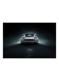Porsche 911 GT3 RS Canvas Print With Hidden Frame Black/White/Red 70x47cm