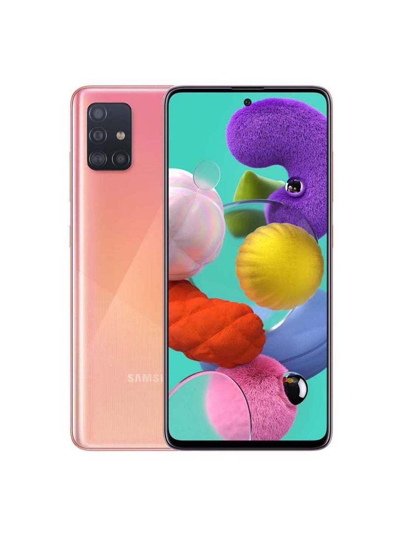 Samsung - Galaxy A51 Dual SIM Prism Crush Pink 256GB 8GB RAM 4G LTE - KSA Version - Image 1