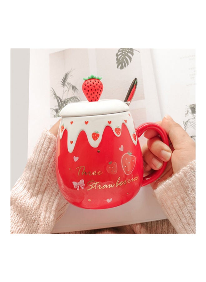 Lucky - Personality Trend Coffee Mug Red/White - Image 1