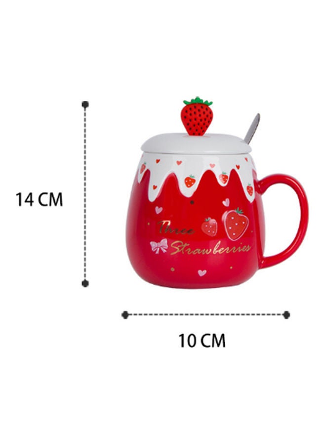Lucky - Personality Trend Coffee Mug Red/White - Image 1