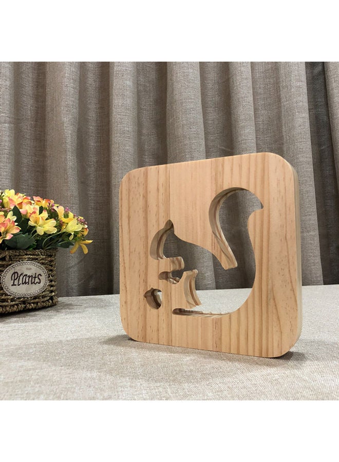 Beauenty Squirrel Shaped Hollow Table Lamp Brown 19x19cm - Image 2