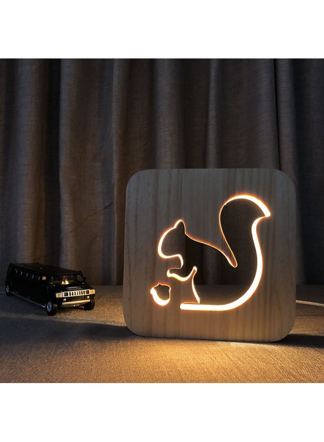 Beauenty Squirrel Shaped Hollow Table Lamp Brown 19x19cm - Image 5