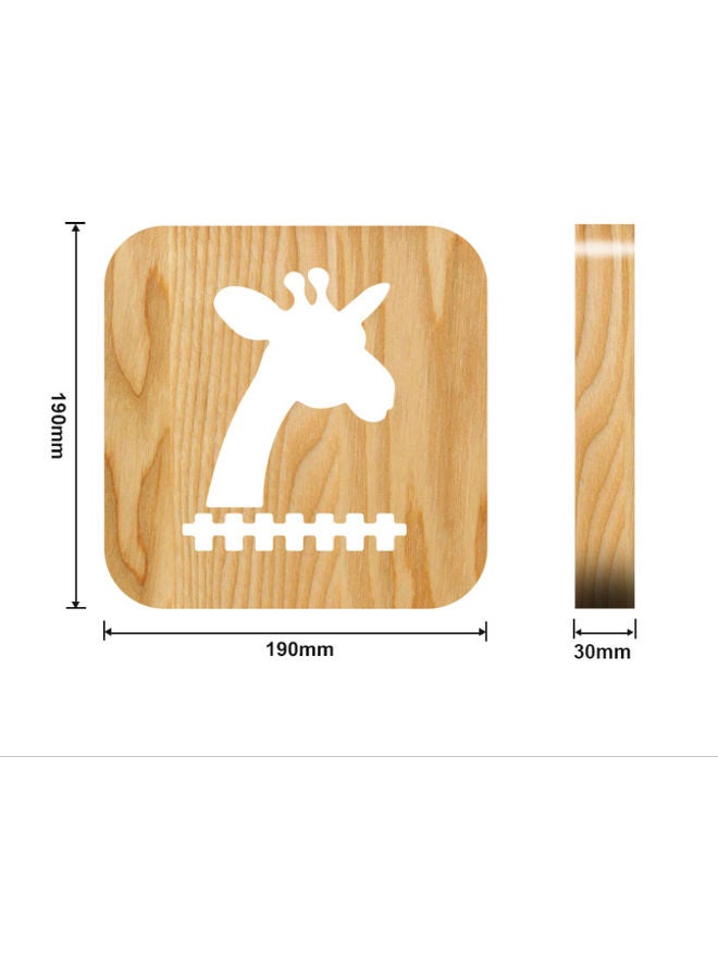 Beauenty Giraffe Shaped Hollow Table Lamp Brown 19x19cm - Image 3