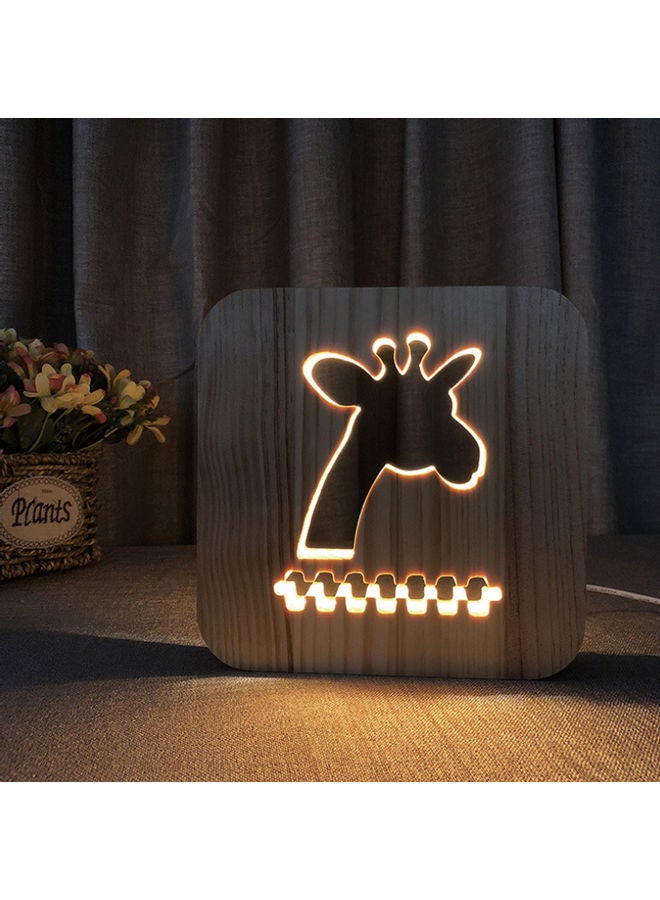 Beauenty Giraffe Shaped Hollow Table Lamp Brown 19x19cm - Image 5