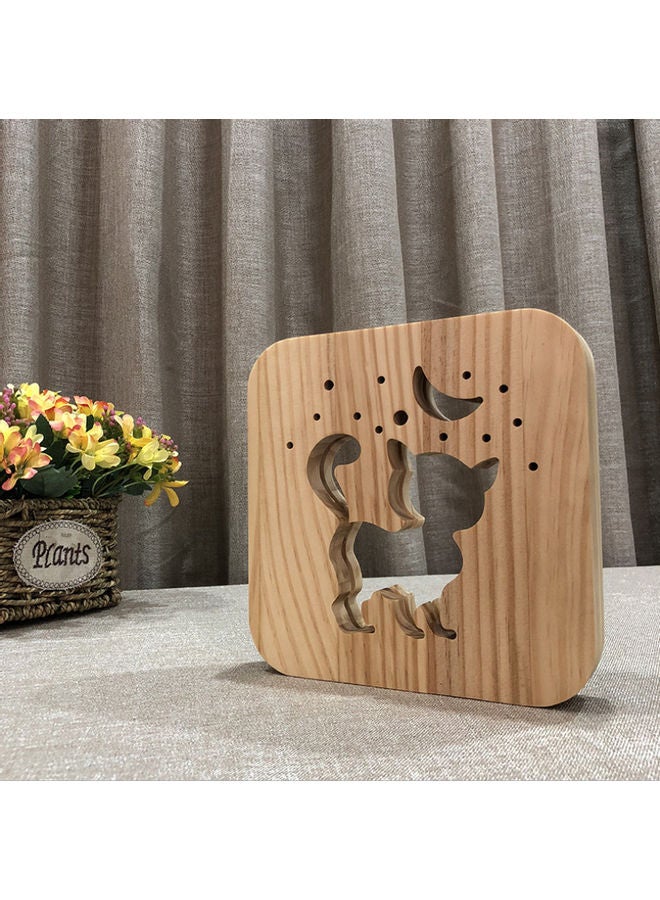 Beauenty Cute Shaped Hollow Table Lamp Brown 19x19cm - Image 2