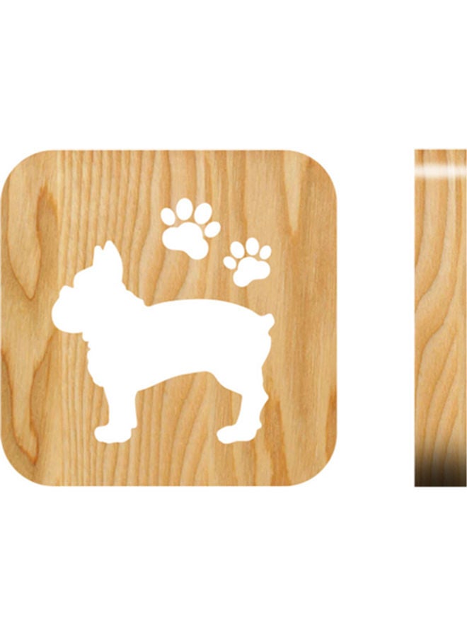 بيوينتي مصباح طاولة بتصميم مفرغ على شكل كلب بني 19x19سم - Image 1