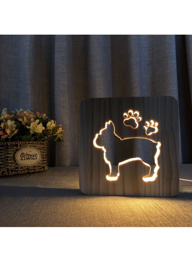 بيوينتي مصباح طاولة بتصميم مفرغ على شكل كلب بني 19x19سم - Image 5