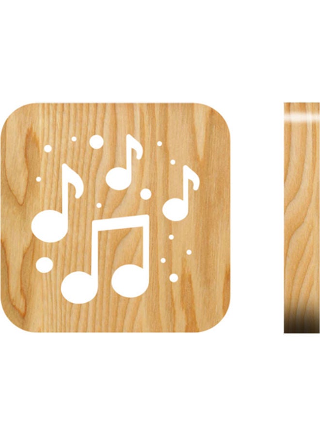 Beauenty Music Shaped Hollow Table Lamp Brown 19x19cm - Image 1