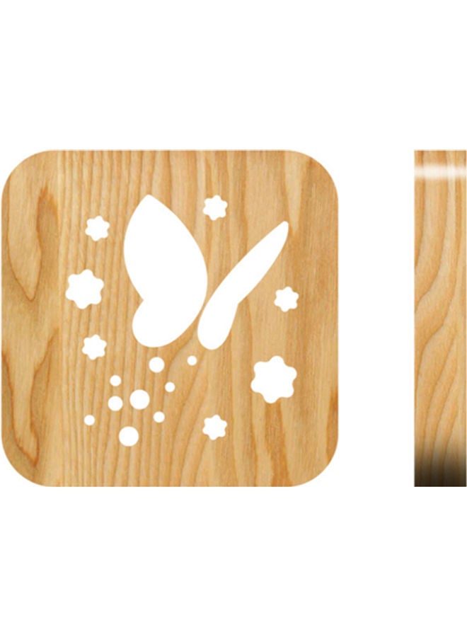 بيوينتي مصباح طاولة بتصميم مفرغ على شكل فراشة بني 19x19سم - Image 1