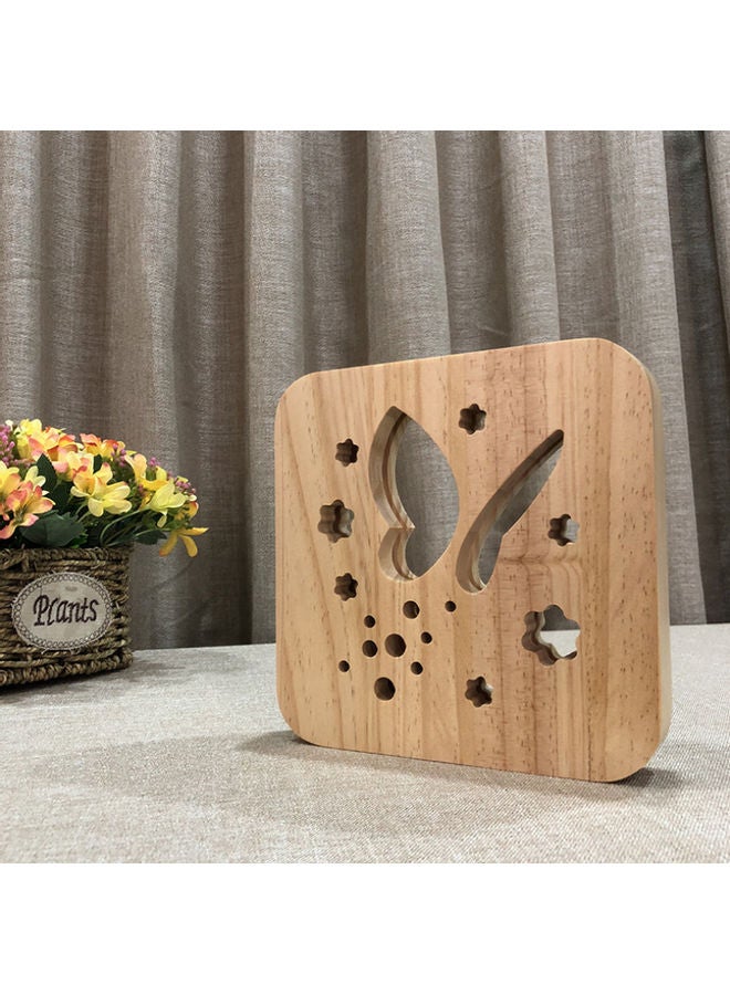 بيوينتي مصباح طاولة بتصميم مفرغ على شكل فراشة بني 19x19سم - Image 2