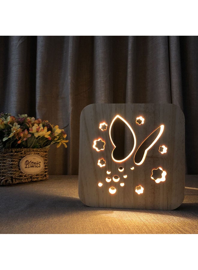 بيوينتي مصباح طاولة بتصميم مفرغ على شكل فراشة بني 19x19سم - Image 5