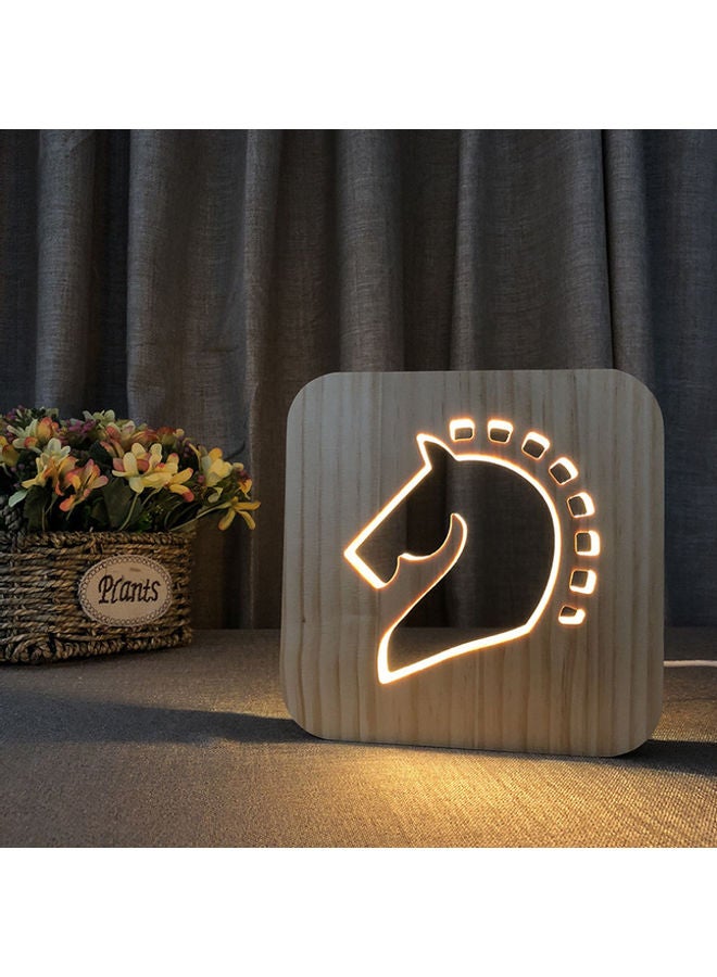 Beauenty Horse Shaped Hollow Table Lamp Brown 19x19cm  - Image 5
