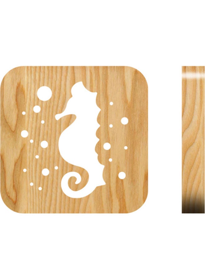 Beauenty Seahorse Shaped Hollow Table Lamp Brown 19x19cm - Image 1