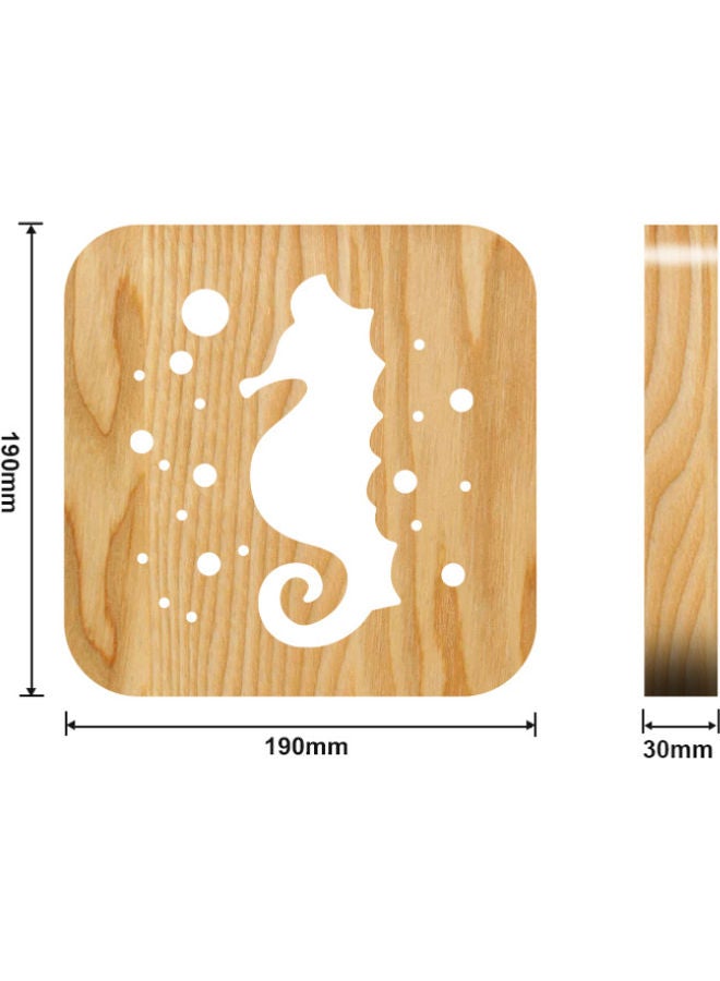 Beauenty Seahorse Shaped Hollow Table Lamp Brown 19x19cm - Image 3