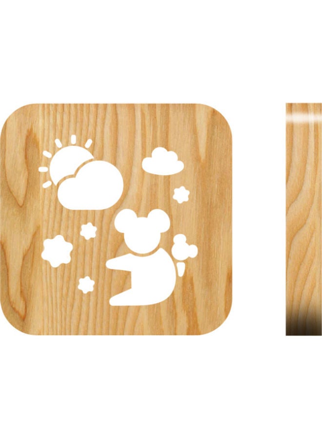 بيوينتي مصباح طاولة بتصميم مفرغ وشكل مبتكر بني 19x19سم - Image 1