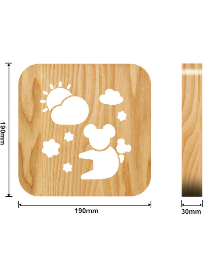 بيوينتي مصباح طاولة بتصميم مفرغ وشكل مبتكر بني 19x19سم - Image 2