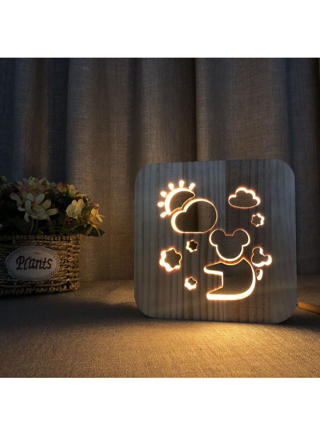 بيوينتي مصباح طاولة بتصميم مفرغ وشكل مبتكر بني 19x19سم - Image 5