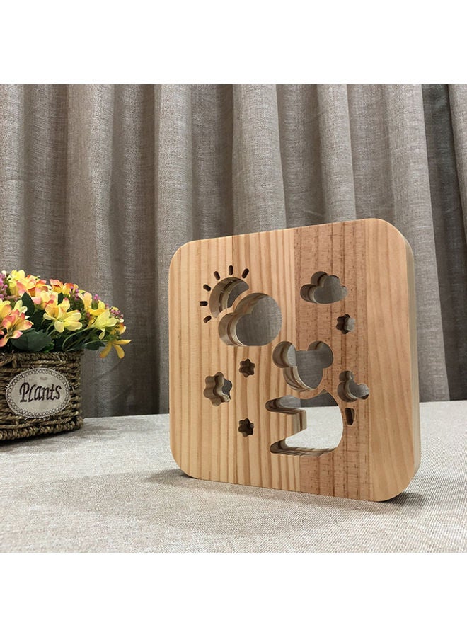 بيوينتي مصباح طاولة بتصميم مفرغ وشكل مبتكر بني 19x19سم - Image 3