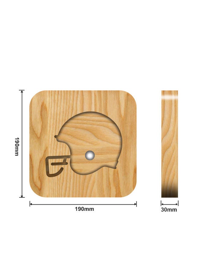 بيوينتي مصباح طاولة من الخشب الصلب بني 19x19سم - Image 2