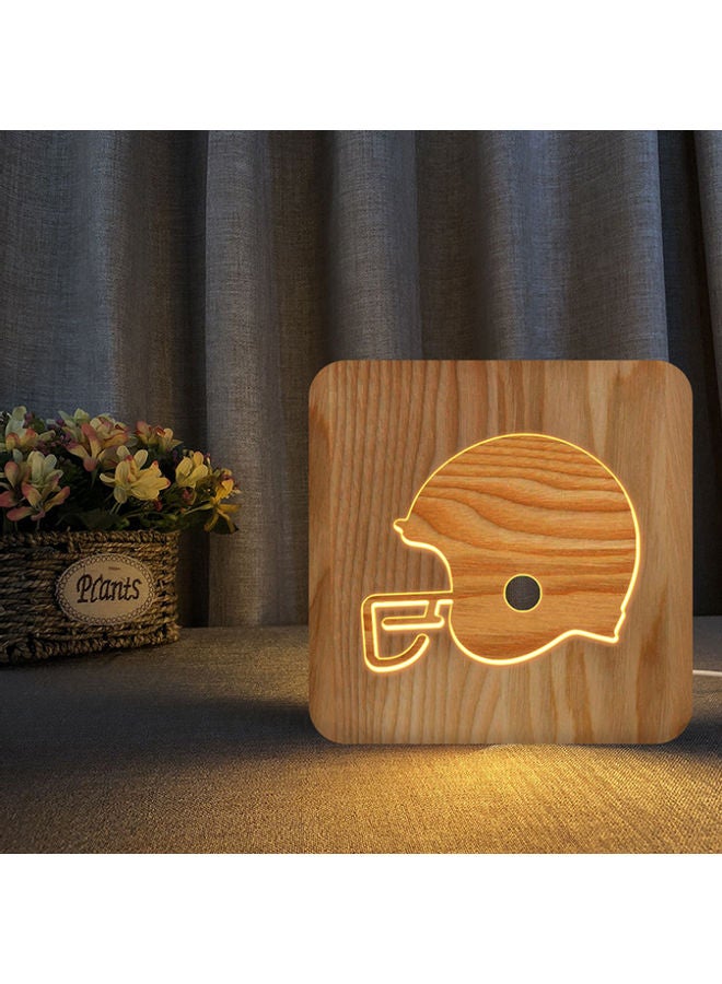 بيوينتي مصباح طاولة من الخشب الصلب بني 19x19سم - Image 5