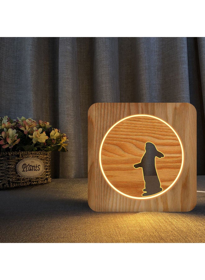 بيوينتي مصباح طاولة ثلاثي الأبعاد بتصميمٍ فريد بيج 19 x 19سم - Image 5
