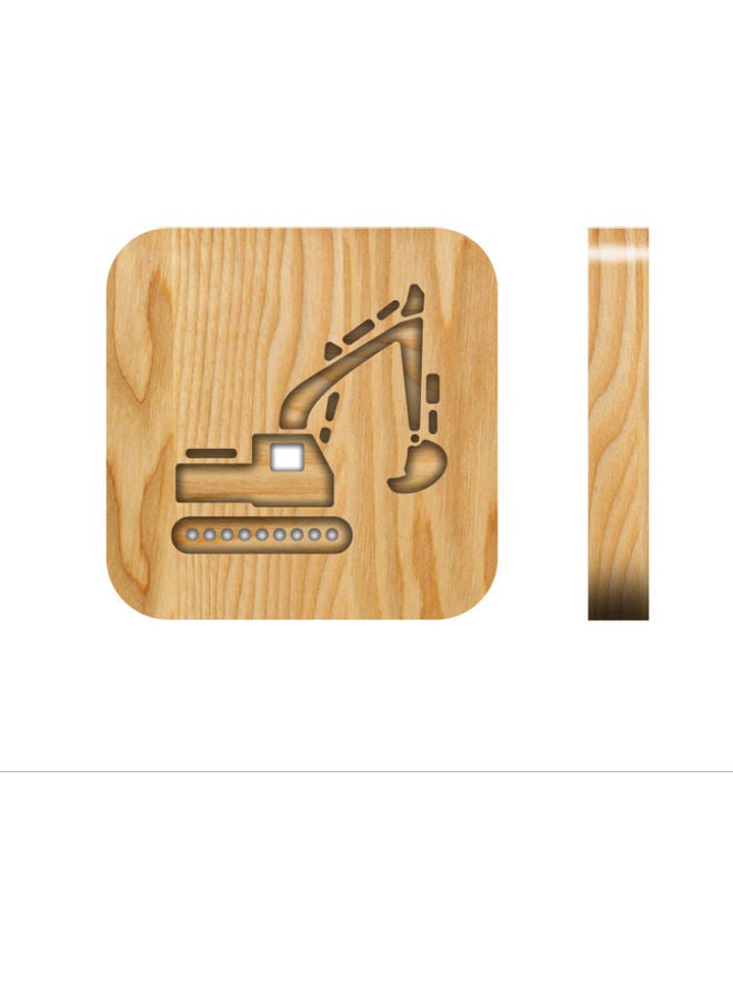 Beauenty Solid Wooden Table Lamp Brown 19x19cm - Image 1