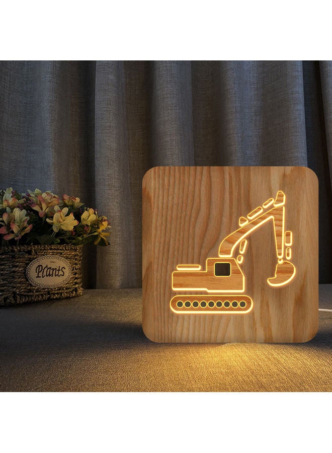 Beauenty Solid Wooden Table Lamp Brown 19x19cm - Image 5