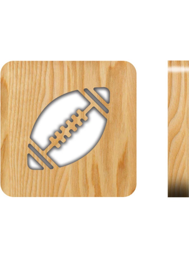 Beauenty Solid Wooden Table Lamp Brown 19x19cm - Image 1